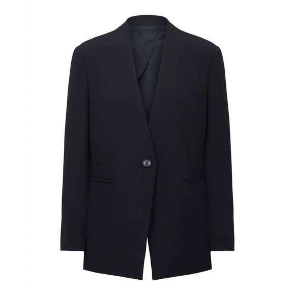 SPANx Black Blazer Jacket Business Casual Career Office Work Minimalist - Picture 11 of 11